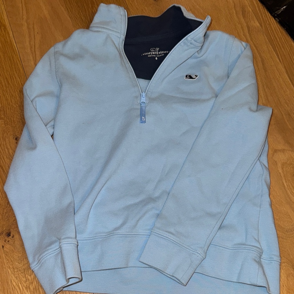 Boys vineyard vines Light Blue Half-Zip Sweater